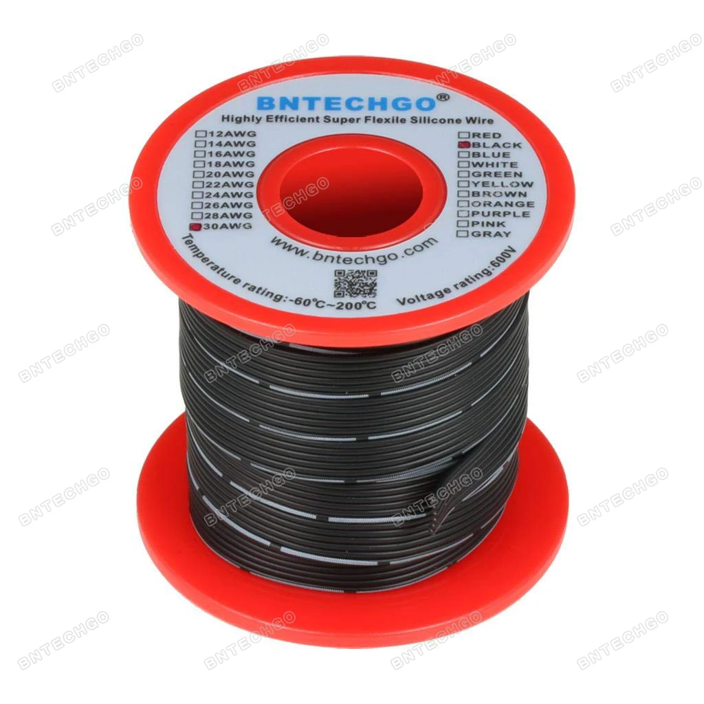 10 Gauge Silicone Wire - 100 ft. Spool - Available in Black, Red 10 Gauge Silicone Wire - 100 ft. Spool - Available in Black, Red