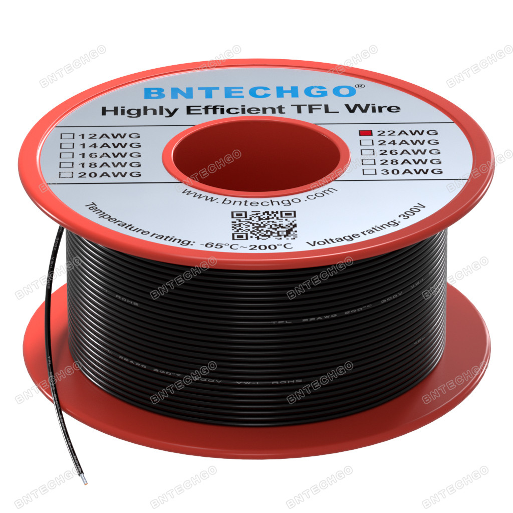 22 AWG Mil-Spec Teflon PTFE Wire - Silver Plated Copper Stranded, 50 Ft Assortment 12 thumbnail image