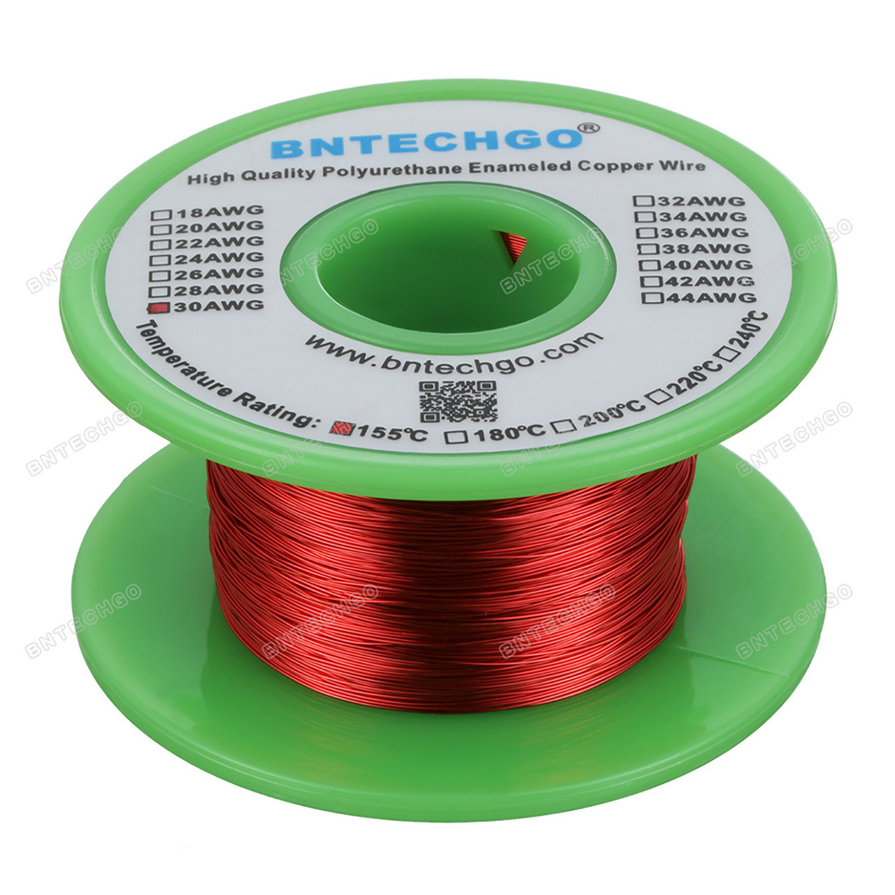 BNTECHGO 28 AWG Magnet Wire - Enameled Copper Wire - Enameled Magnet  Winding Wire - 4 oz - 0.0122 Diameter 1 Spool Coil Red Temperature Rating  155