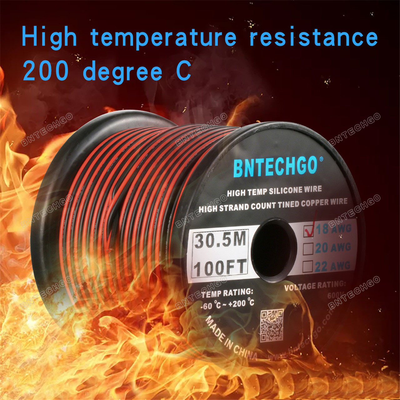 18 AWG 2 conductor parallel silicone wire,ultra flexible soft