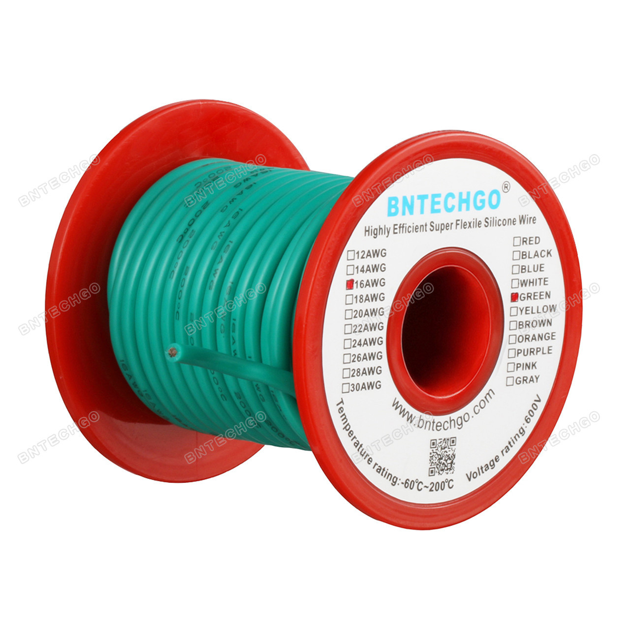 16 AWG Silicone Wire - 40ft (20ft Red & 20ft Black) High Temp Resistant Electrical Cable