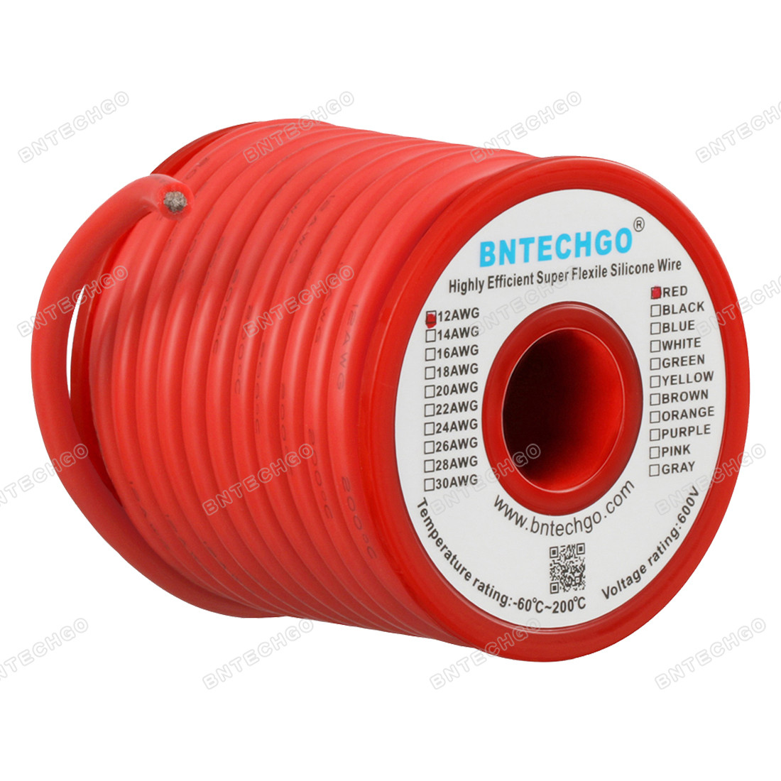 BNTECHGO 16 Gauge Flexible 2 Conductor Parallel Silicone Wire Spool Red Black High Resistant 200