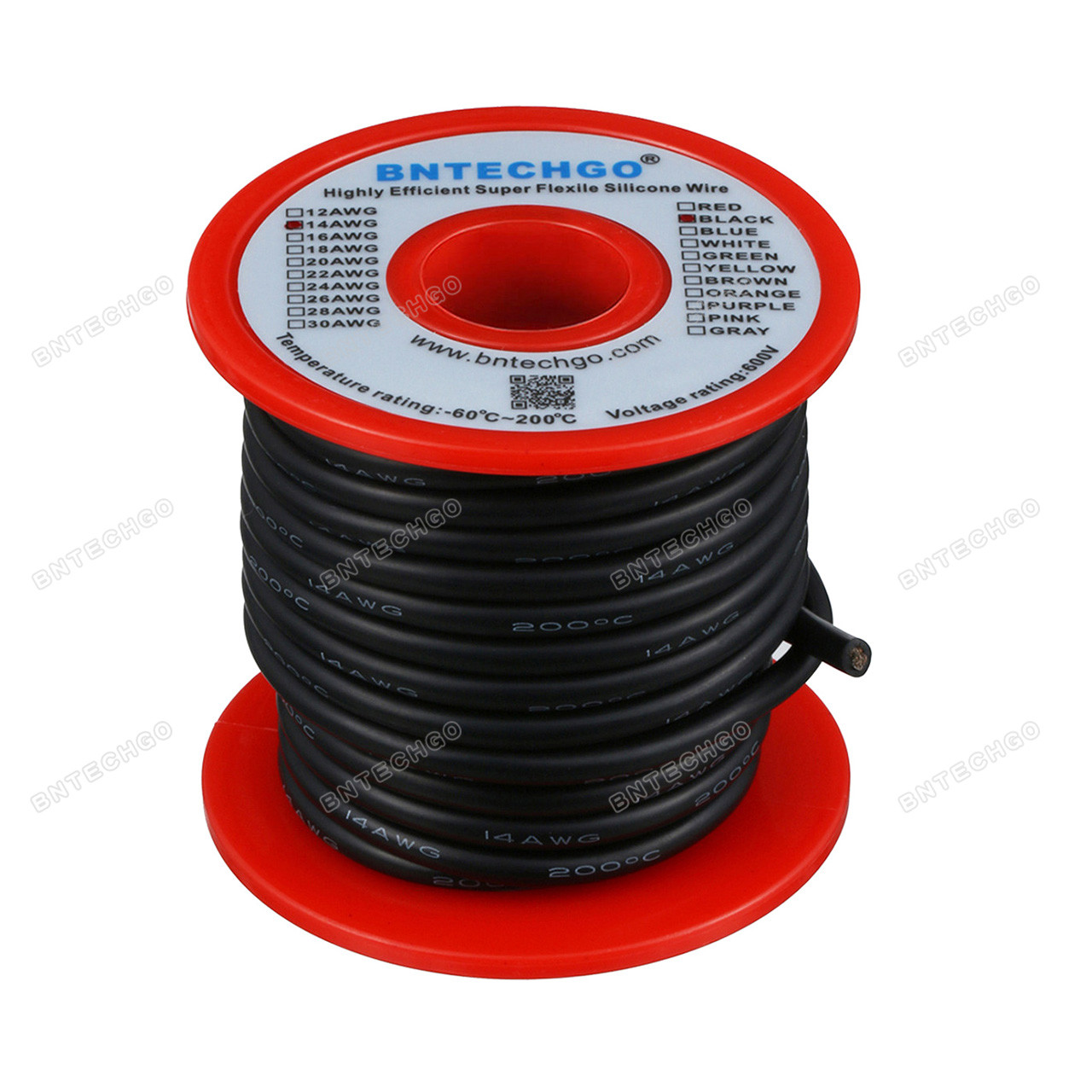 14 awg silicone wire 400 strands of tinned copper wire red black