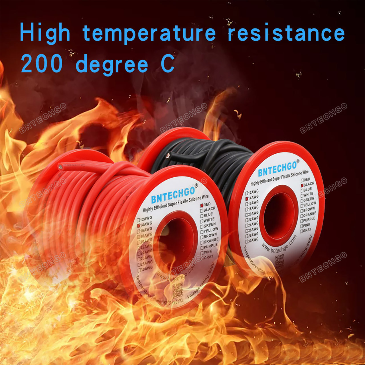 14 awg silicone wire 400 strands of tinned copper wire