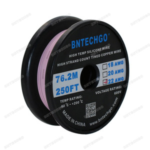 22 Gauge Silicone Wire Spool Pink 250 feet Ultra Flexible 22 Gauge Silicone Wire Spool Pink 250 feet Ultra Flexible
