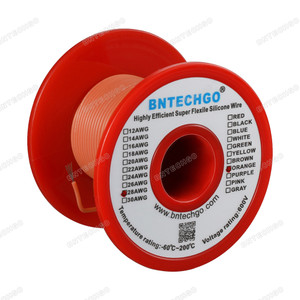 28 Gauge Silicone Wire 100 Feet Orange Soft and Flexible
