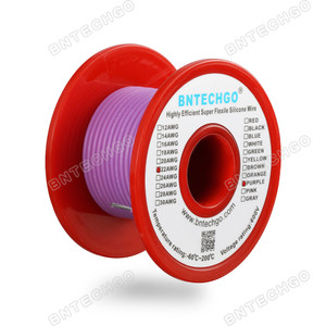 22 Gauge Silicone Wire Spool Purple 50 feet Ultra Flexible 22 Gauge Silicone Wire Spool Purple 50 feet Ultra Flexible