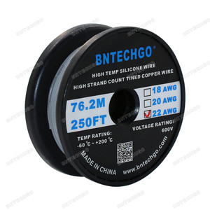 22 Gauge Silicone Wire Spool Gray 250 feet Ultra Flexible 22 Gauge Silicone Wire Spool Gray 250 feet Ultra Flexible