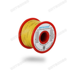 24 Gauge Silicone Wire Spool Yellow 50 feet Ultra Flexible 24 Gauge Silicone Wire Spool Yellow 50 feet Ultra Flexible