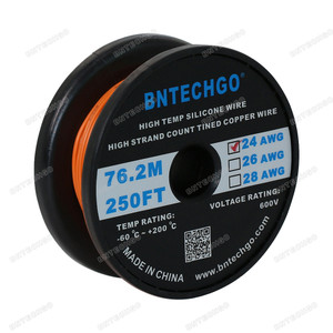 24 Gauge Silicone Wire Spool Orange 250 feet Ultra Flexible 24 Gauge Silicone Wire Spool Orange 250 feet Ultra Flexible