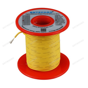 22 Gauge Silicone Wire Spool Yellow 100 feet Ultra Flexible 22 Gauge Silicone Wire Spool Yellow 100 feet Ultra Flexible
