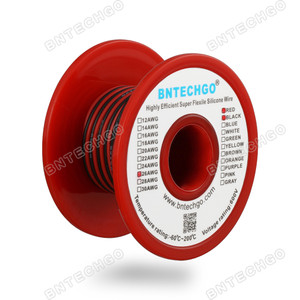 26 Gauge Silicone Wire Spool 50 ft Black and 50 ft Red Ultra Flexible 26 Gauge Silicone Wire Spool 50 ft Black and 50 ft Red Ultra Flexible