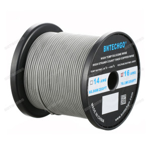 16 Gauge Silicone Wire Spool Gray 250 feet Ultra Flexible 16 Gauge Silicone Wire Spool Gray 250 feet Ultra Flexible