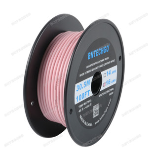 16 Gauge Silicone Wire Spool Pink 100 feet Ultra Flexible 16 Gauge Silicone Wire Spool Pink 100 feet Ultra Flexible