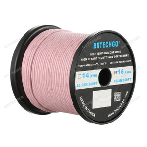 16 Gauge Silicone Wire Spool Pink 250 feet Ultra Flexible 16 Gauge Silicone Wire Spool Pink 250 feet Ultra Flexible