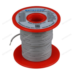 20 Gauge Silicone Wire Spool Gray 100 feet Ultra Flexible 20 Gauge Silicone Wire Spool Gray 100 feet Ultra Flexible