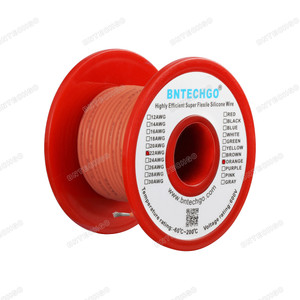 22 Gauge Silicone Wire Spool Orange 50 feet Ultra Flexible 22 Gauge Silicone Wire Spool Orange 50 feet Ultra Flexible