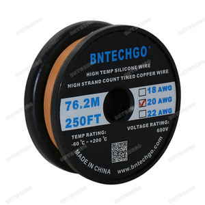 20 Gauge Silicone Wire Spool Orange 250 feet Ultra Flexible
