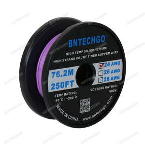 24 Gauge Silicone Wire Spool Purple 250 feet Ultra Flexible 24 Gauge Silicone Wire Spool Purple 250 feet Ultra Flexible