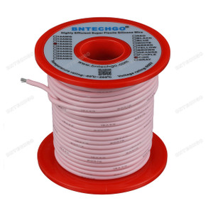 18 Gauge Silicone Wire Spool Pink 100 feet Ultra Flexible 18 Gauge Silicone Wire Spool Pink 100 feet Ultra Flexible