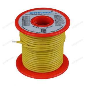 18 Gauge Silicone Wire Spool Yellow 100 feet Ultra Flexible 18 Gauge Silicone Wire Spool Yellow 100 feet Ultra Flexible