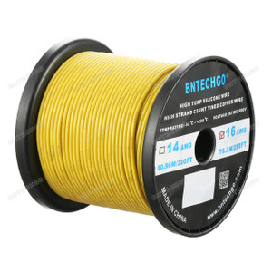 16 Gauge Silicone Wire Spool Yellow 250 feet Ultra Flexible 16 Gauge Silicone Wire Spool Yellow 250 feet Ultra Flexible