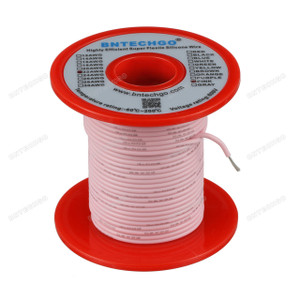 22 Gauge Silicone Wire Spool Pink 100 feet Ultra Flexible 22 Gauge Silicone Wire Spool Pink 100 feet Ultra Flexible