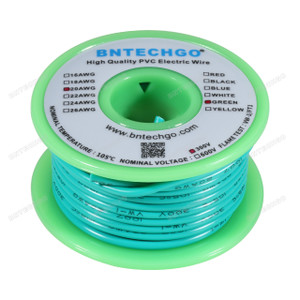 BNTECHGO 20 AWG 1007 Electric wire Green 25 ft Per Reel For DIY BNTECHGO 20 AWG 1007 Electric wire Green 25 ft Per Reel For DIY