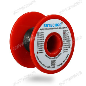 30 AWG Silicone Wire Spool Black 250 feet Ultra Flexible