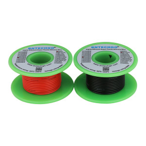 22 AWG Silicone Wire Spool  Ultra Flexible 50 ft Black and 50 ft Red 22 AWG Silicone Wire Spool  Ultra Flexible 50 ft Black and 50 ft Red