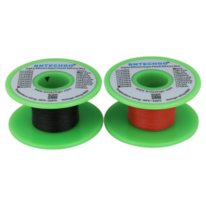 30 AWG Silicone Wire Spool Ultra Flexible 25 ft Black and 25 ft Red 30 AWG Silicone Wire Spool Ultra Flexible 25 ft Black and 25 ft Red