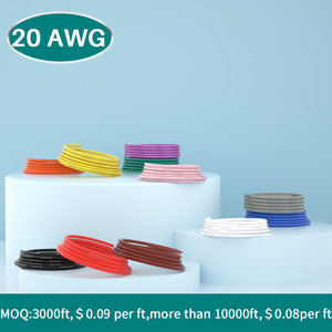 20 AWG Silicone Wire 1 Feet wholesale red black white yellow blue brown gray green pink purple orange 20 AWG Silicone Wire 1 Feet wholesale red black white yellow blue brown gray green pink purple orange