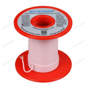 28 AWG Silicone Wire Spool Pink 250 feet Ultra Flexible 28 AWG Silicone Wire Spool Pink 250 feet Ultra Flexible