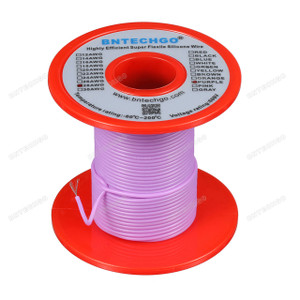 28 AWG Silicone Wire Spool Purple 250 feet Ultra Flexible