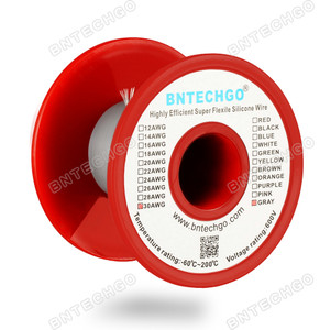 30 AWG Silicone Wire Spool Gray 250 feet Ultra Flexible 30 AWG Silicone Wire Spool Gray 250 feet Ultra Flexible