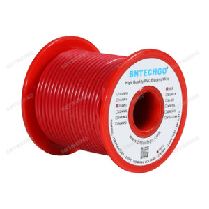 BNTECHGO 20 AWG 1007 Solid Wire Electric wire Red 100 ft Per Reel For DIY BNTECHGO 20 AWG 1007 Solid Wire Electric wire Red 100 ft Per Reel For DIY