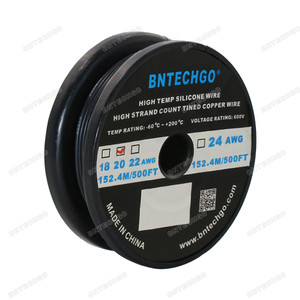 20 Gauge Silicone Wire Spool Black 500 feet Ultra Flexible