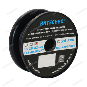 22 gauge silicone wire spool Black total 500 feet 22 gauge silicone wire spool Black total 500 feet