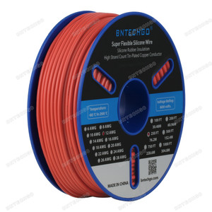 BNTECHGO 12 Gauge Silicone Wire Spool Red 250 feet BNTECHGO 12 Gauge Silicone Wire Spool Red 250 feet