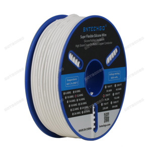 BNTECHGO 12 Gauge Silicone Wire Spool White 250 feet BNTECHGO 12 Gauge Silicone Wire Spool White 250 feet