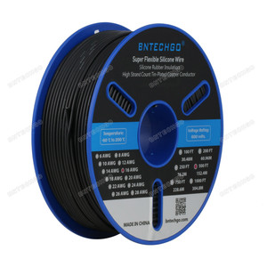 BNTECHGO 16 Gauge Silicone Wire Spool Black 500 feet BNTECHGO 16 Gauge Silicone Wire Spool Black 500 feet