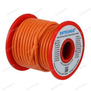 BNTECHGO 14 Gauge Silicone Wire Spool Orange 25 feet BNTECHGO 14 Gauge Silicone Wire Spool Orange 25 feet