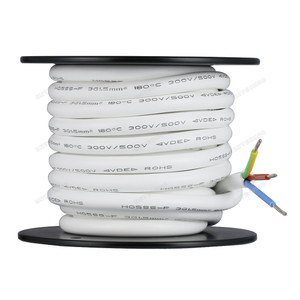 BNTECHGO Ultra Flexible 1.5mm2 3 Conductors Silicone Tinned Copper Wire Spool White 25 BNTECHGO Ultra Flexible 1.5mm2 3 Conductors Silicone Tinned Copper Wire Spool White 25