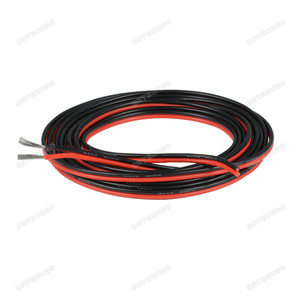 16 Gauge 2 conductor parallel silicone wire Core made with 252 strands 0.08 mm tinned copper wire 16 Gauge 2 conductor parallel silicone wire Core made with 252 strands 0.08 mm tinned copper wire