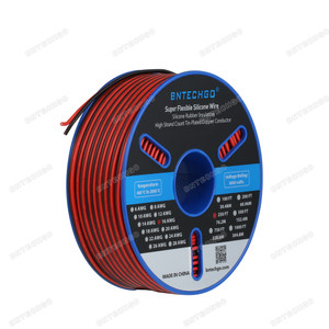16 Gauge 2 conductor parallel silicone wire Core made with 252 strands 0.08 mm tinned copper wire