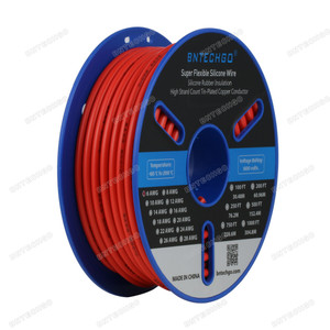 DONOKY 6 Gauge 6 AWG Silicone Wire - Black 10ft, Ultra Flexible 6 Gauge  Stranded Tinned Copper Wire, 6 AWG Automotive RC Battery Wire 600V 392℉