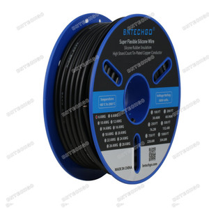 BNTECHGO 6 Gauge Silicone Wire 100 Feet Black BNTECHGO 6 Gauge Silicone Wire 100 Feet Black