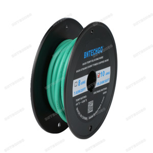 BNTECHGO 10 Gauge Silicone Wire Spool, Green, 50 feet, Ultra Flexible, High Temp 200°C, 600V, 10 AWG Silicone Rubber Wire with 1050 Strands of Tinned Copper Wire, Stranded Wire for Model Battery BNTECHGO 10 Gauge Silicone Wire Spool, Green, 50 feet, Ultra Flexible, High Temp 200°C, 600V, 10 AWG Silicone Rubber Wire with 1050 Strands of Tinned Copper Wire, Stranded Wire for Model Battery