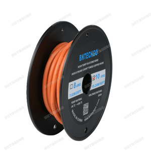 BNTECHGO 10 Gauge Silicone Wire Spool, Orange, 50 feet, Ultra Flexible, High Temp 200°C, 600V, 10 AWG Silicone Rubber Wire with 1050 Strands of Tinned Copper Wire, Stranded Wire for Model Battery BNTECHGO 10 Gauge Silicone Wire Spool, Orange, 50 feet, Ultra Flexible, High Temp 200°C, 600V, 10 AWG Silicone Rubber Wire with 1050 Strands of Tinned Copper Wire, Stranded Wire for Model Battery