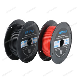 16 Gauge Silicone Wire Spool 100 ft Black and 100 ft Red 16 Gauge Silicone Wire Spool 100 ft Black and 100 ft Red